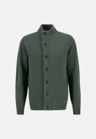 BARBOUR Cardigan ESSENTIAL PATCH verde oliva per uomo con zip frontale e collo alto lavorato 262MMKN0731 OL51 BARBOUR 