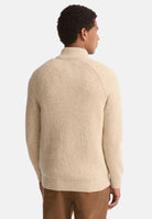 BARBOUR Cardigan pearl-beige per uomo e donna con collo a listino, apertura a mezza zip e dettagli testurizzati. 262MMKN1757 BE14 BARBOUR 