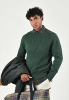 BARBOUR Maglione girocollo NEWTOWN CREWNECK JUMPER  verde bosco da uomo 262MMKN1773 GN13 BARBOUR 