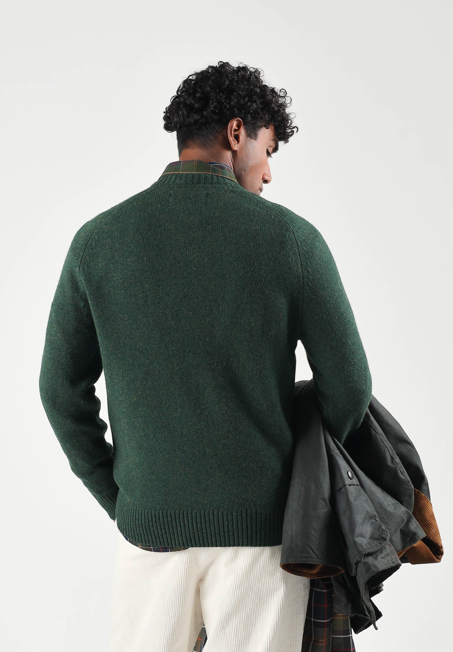 BARBOUR Maglione girocollo NEWTOWN CREWNECK JUMPER  verde salvia da uomo 262MMKN1773 GN13 BARBOUR 