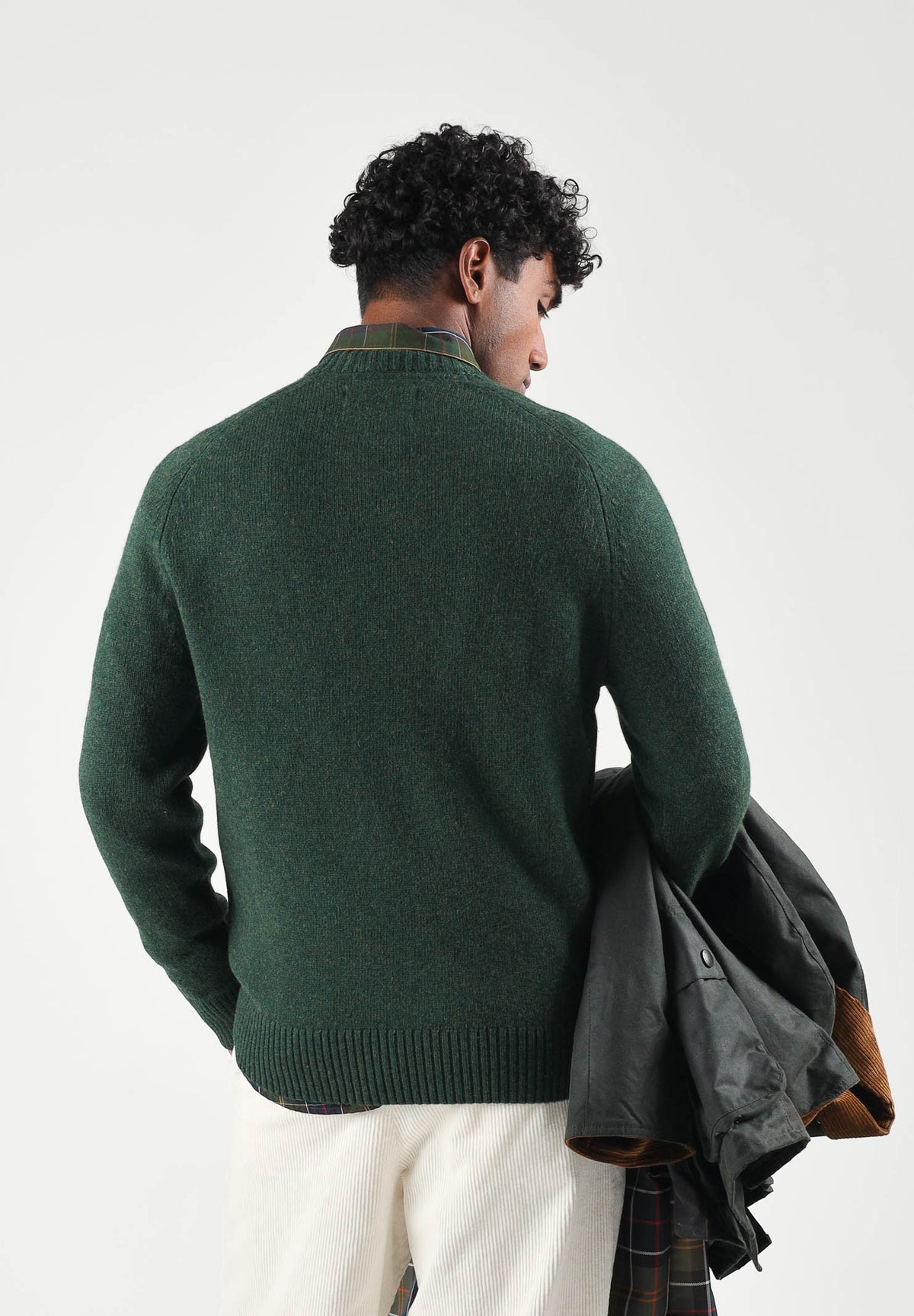 BARBOUR Maglione girocollo NEWTOWN CREWNECK JUMPER  verde bosco da uomo 262MMKN1773 GN13 BARBOUR 