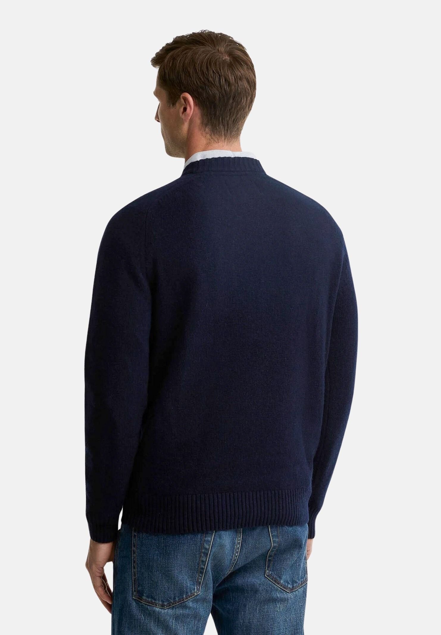 BARBOUR Maglione girocollo NEWTOWN CREWNECK JUMPER blu navy da uomo 262MMKN1773 NY91 BARBOUR 