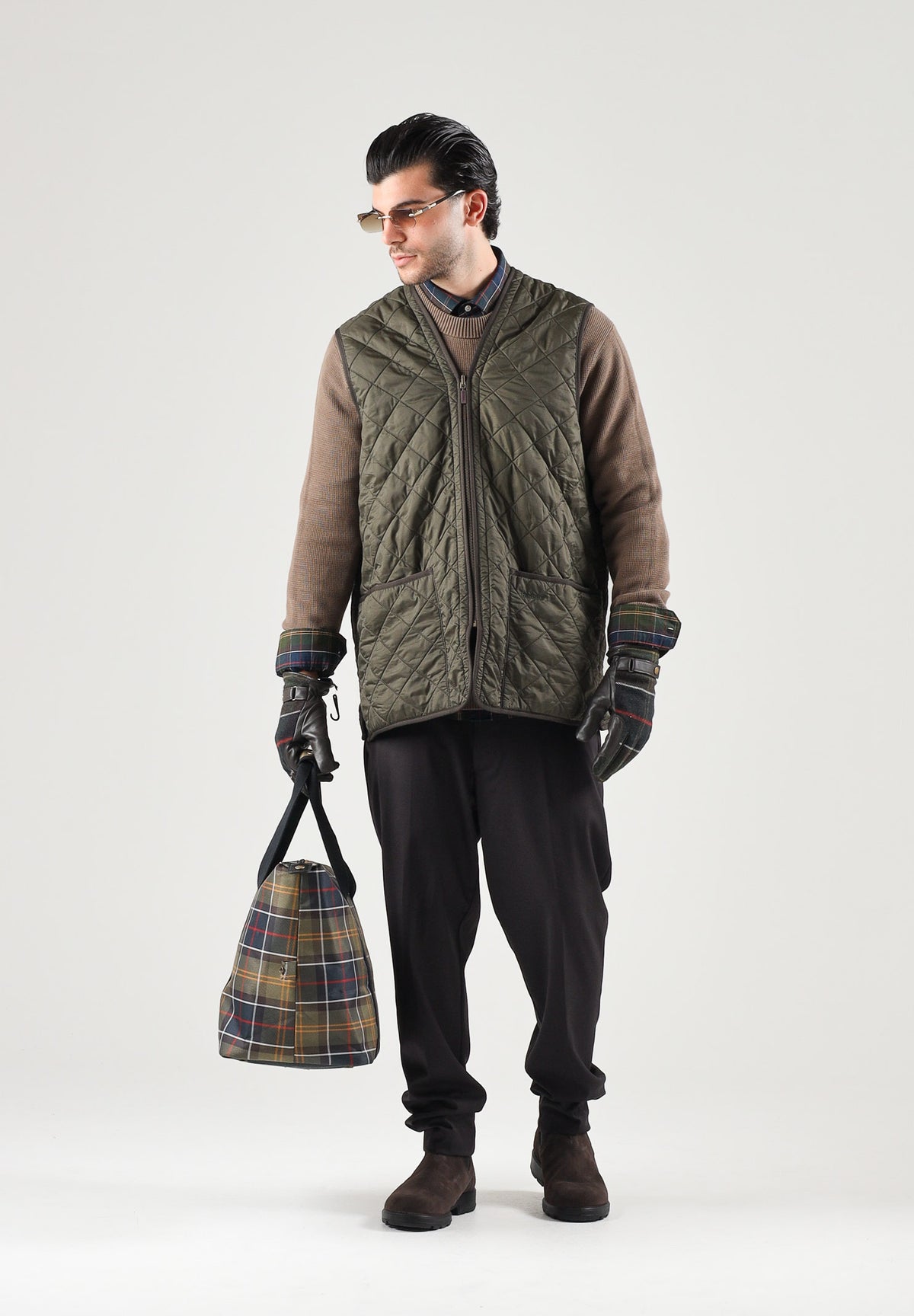 BARBOUR Gilet smanicato POLARQUILT WAISTCOAT verde per uomo con trapuntatura a rombi 262MMLI0002 OL91 BARBOUR 