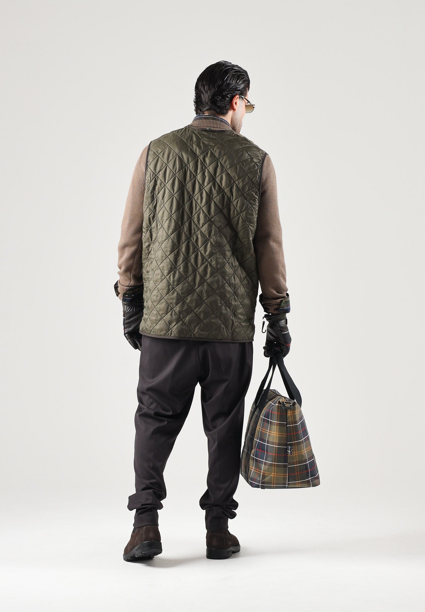 BARBOUR Gilet smanicato POLARQUILT WAISTCOAT verde per uomo con trapuntatura a rombi 262MMLI0002 OL91 BARBOUR 