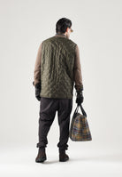 BARBOUR Gilet smanicato POLARQUILT WAISTCOAT verde per uomo con trapuntatura a rombi 262MMLI0002 OL91 BARBOUR 