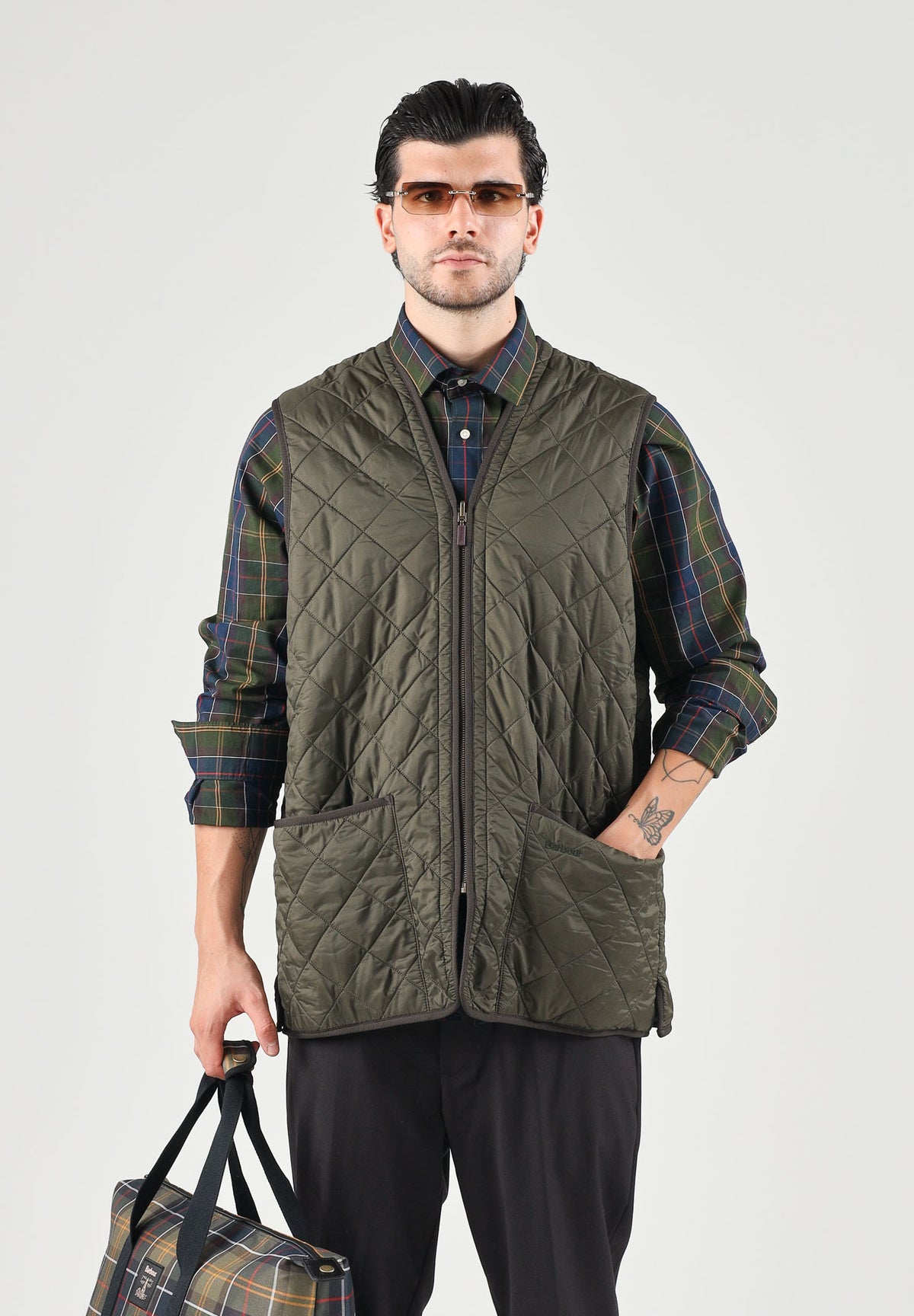 BARBOUR Gilet smanicato POLARQUILT WAISTCOAT verde per uomo con trapuntatura a rombi 262MMLI0002 OL91 BARBOUR 