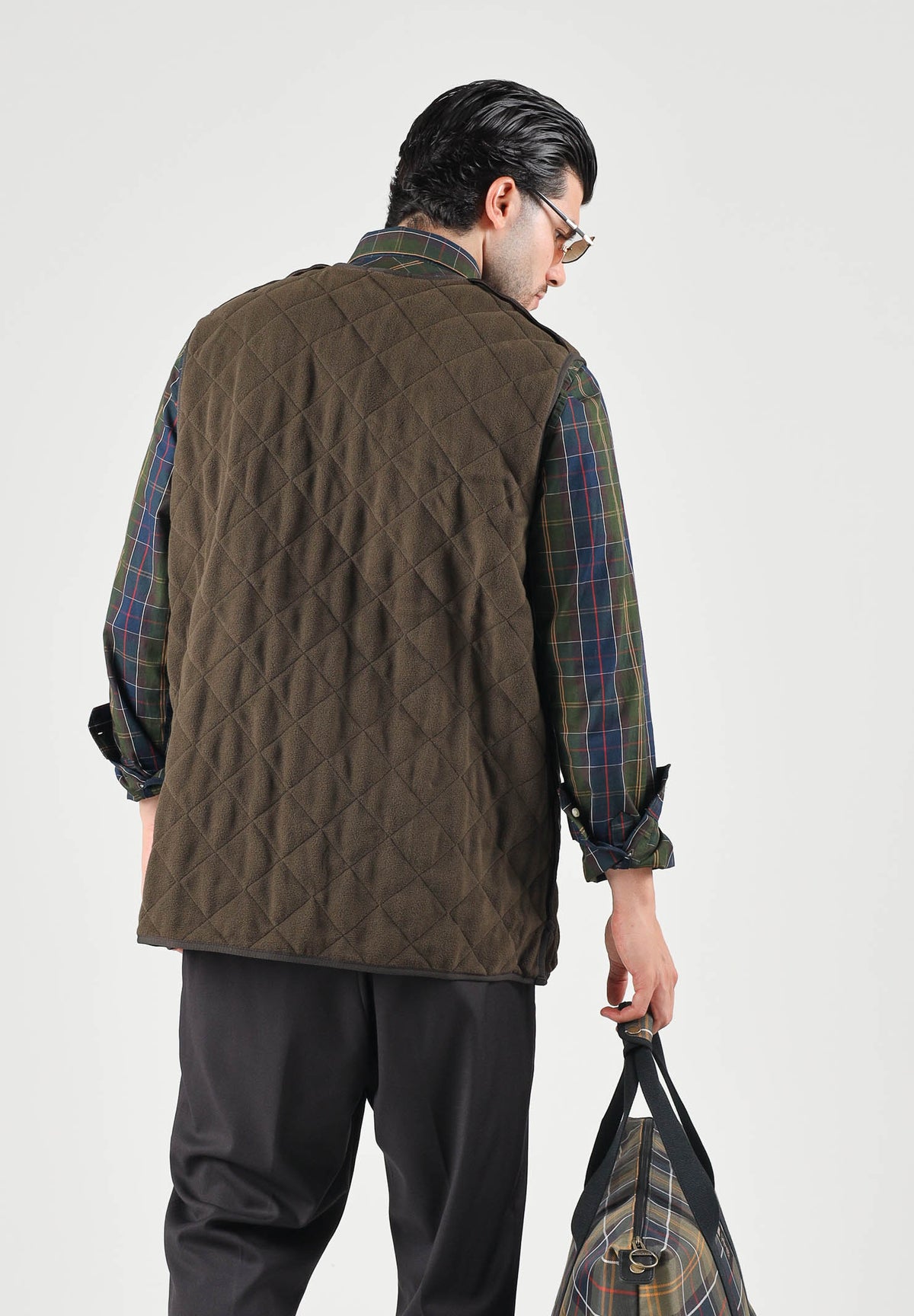 BARBOUR Gilet smanicato POLARQUILT WAISTCOAT verde per uomo con trapuntatura a rombi 262MMLI0002 OL91 BARBOUR 