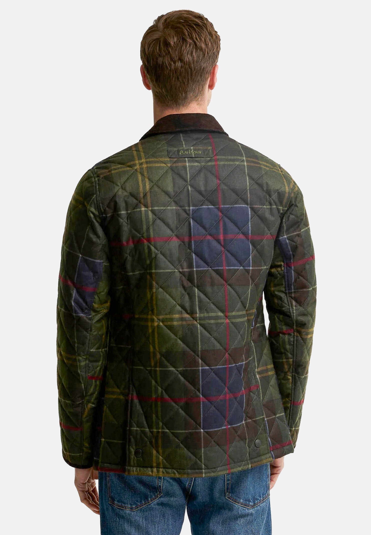 BARBOUR Piumino TARTAN QUILTED verde per uomo trapuntato a rombi con fantasia tartan 262MMQU1909 TN14 BARBOUR 