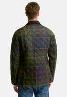 BARBOUR Piumino TARTAN QUILTED verde per uomo trapuntato a rombi con fantasia tartan 262MMQU1909 TN14 BARBOUR 