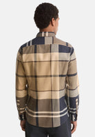 BARBOUR Camicia manica lunga DUNOON TAILORED beige da uomo con fantasia a quadri tartan e colletto button-down. 262MMSH4980 TN39 BARBOUR 