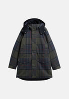 BARBOUR Parka grigio scuro scozzese da uomo con cappuccio integrato, fantasia tartan 262MMWB1168 NY91 BARBOUR 