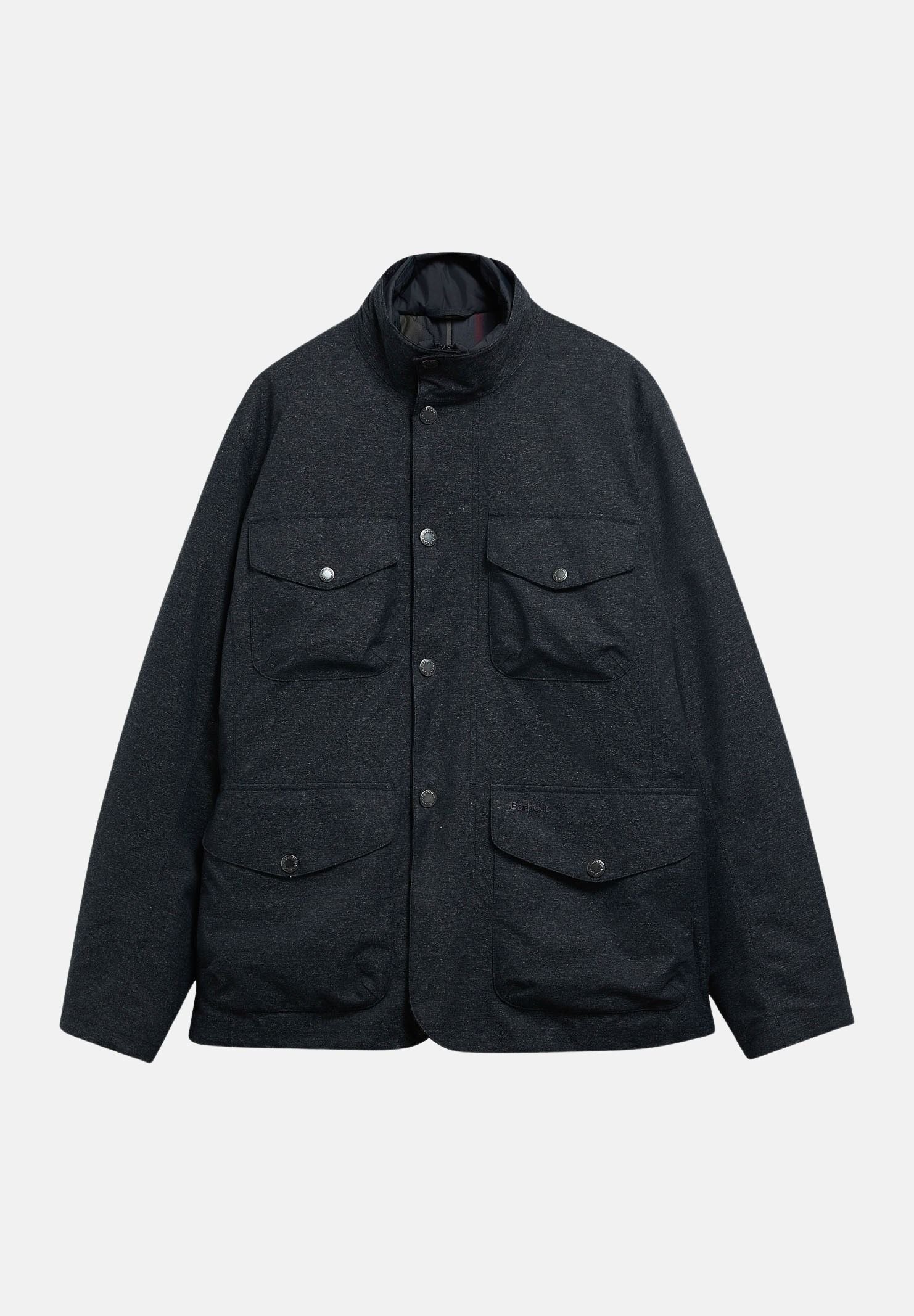 BARBOUR Giubbotto blu scuro navy da uomo con collo alto e chiusura con bottoni a pressione. 262MMWB1174 NY91 BARBOUR 