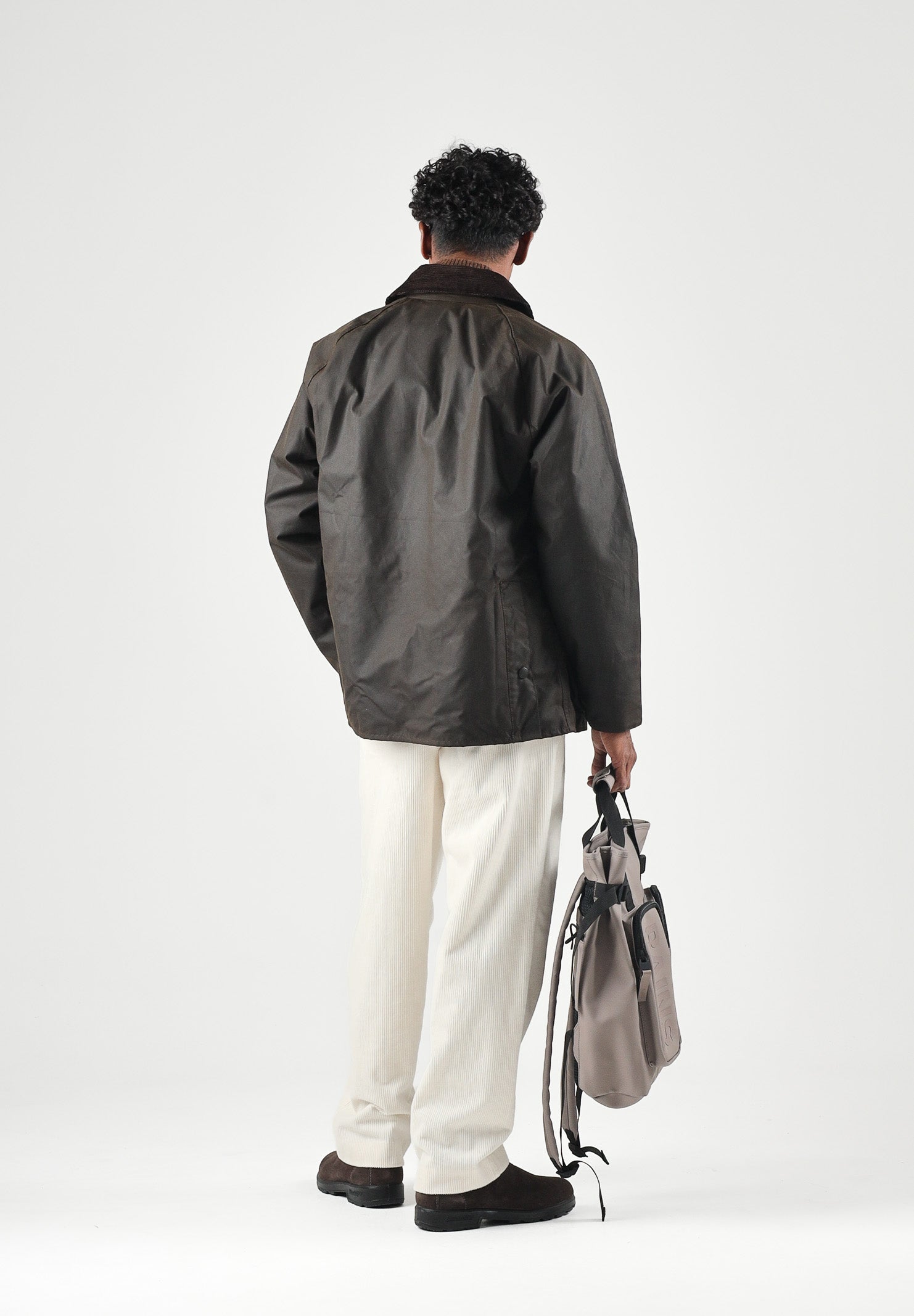 BARBOUR Giubbotto BEAUFORT olive per uomo con colletto in velluto e tasche multiple. 262MMWX0010 OL71 BARBOUR 