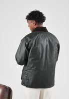 BARBOUR Giubbotto BEDALE WAX JACKET verde da uomo con colletto in velluto a coste e tasche scaldamani. 262MMWX0018 SG91 BARBOUR 