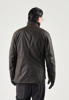 BARBOUR Giubbotto ASHBY WAX JACKET olive-verde per uomo con colletto dritto in velluto marrone 262MMWX0339 OL71 BARBOUR 