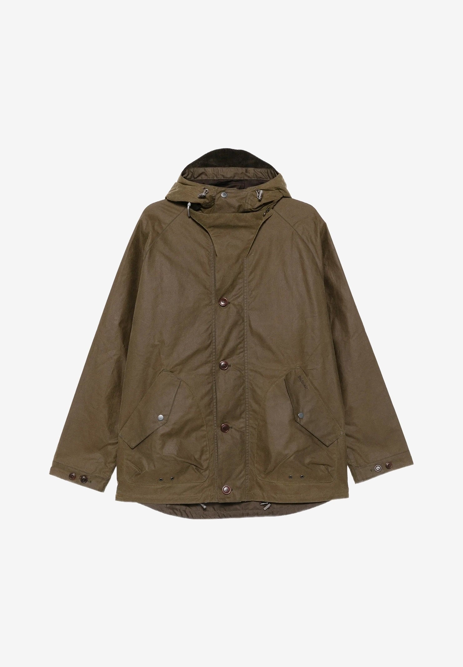 BARBOUR Parka marrone faggio da  uomo con cappuccio protettivo regolabile e ampie tasche frontali 262MMWX2573 SN91 BARBOUR 