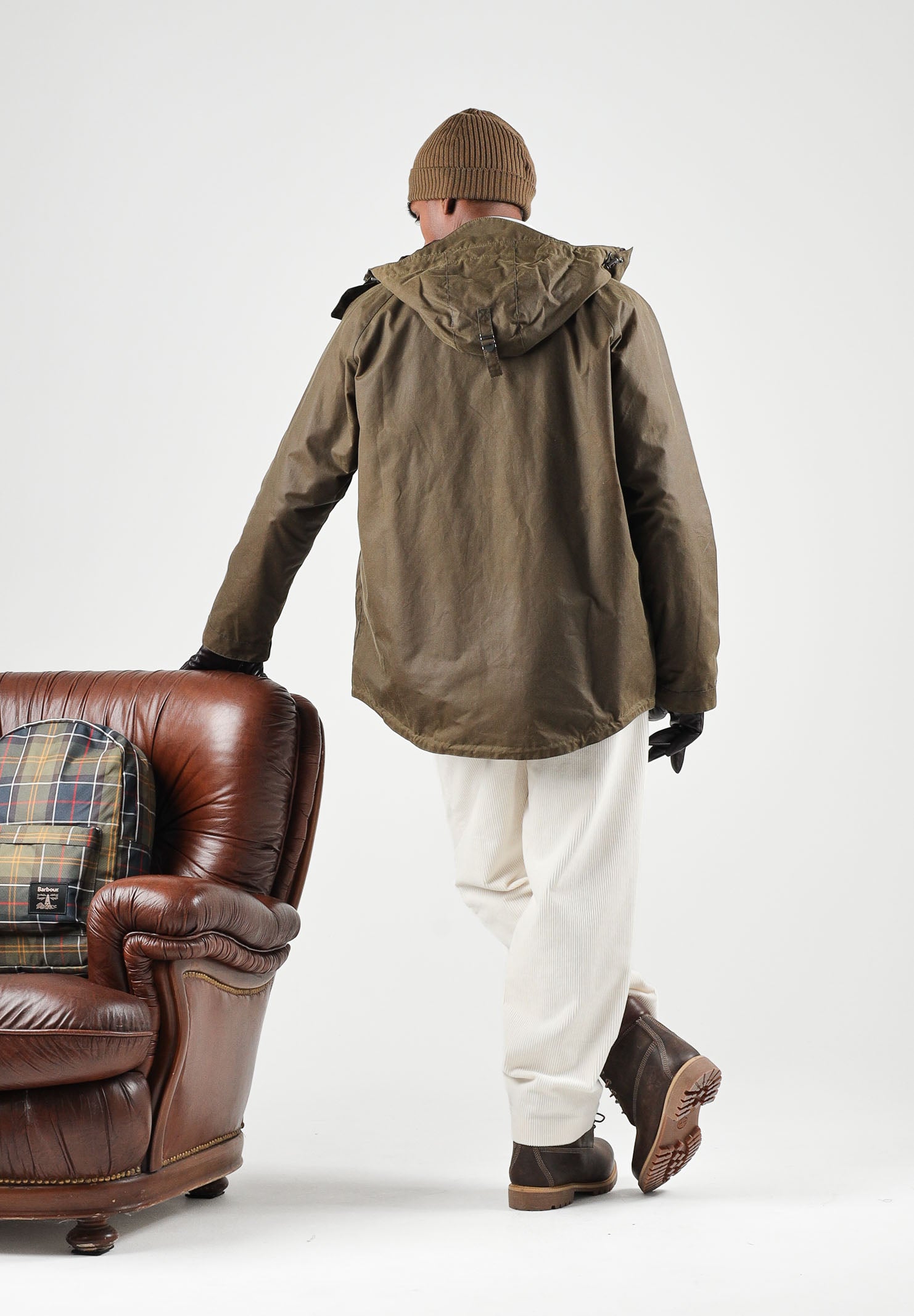 BARBOUR Parka marrone faggio da  uomo con cappuccio protettivo regolabile e ampie tasche frontali 262MMWX2573 SN91 BARBOUR 