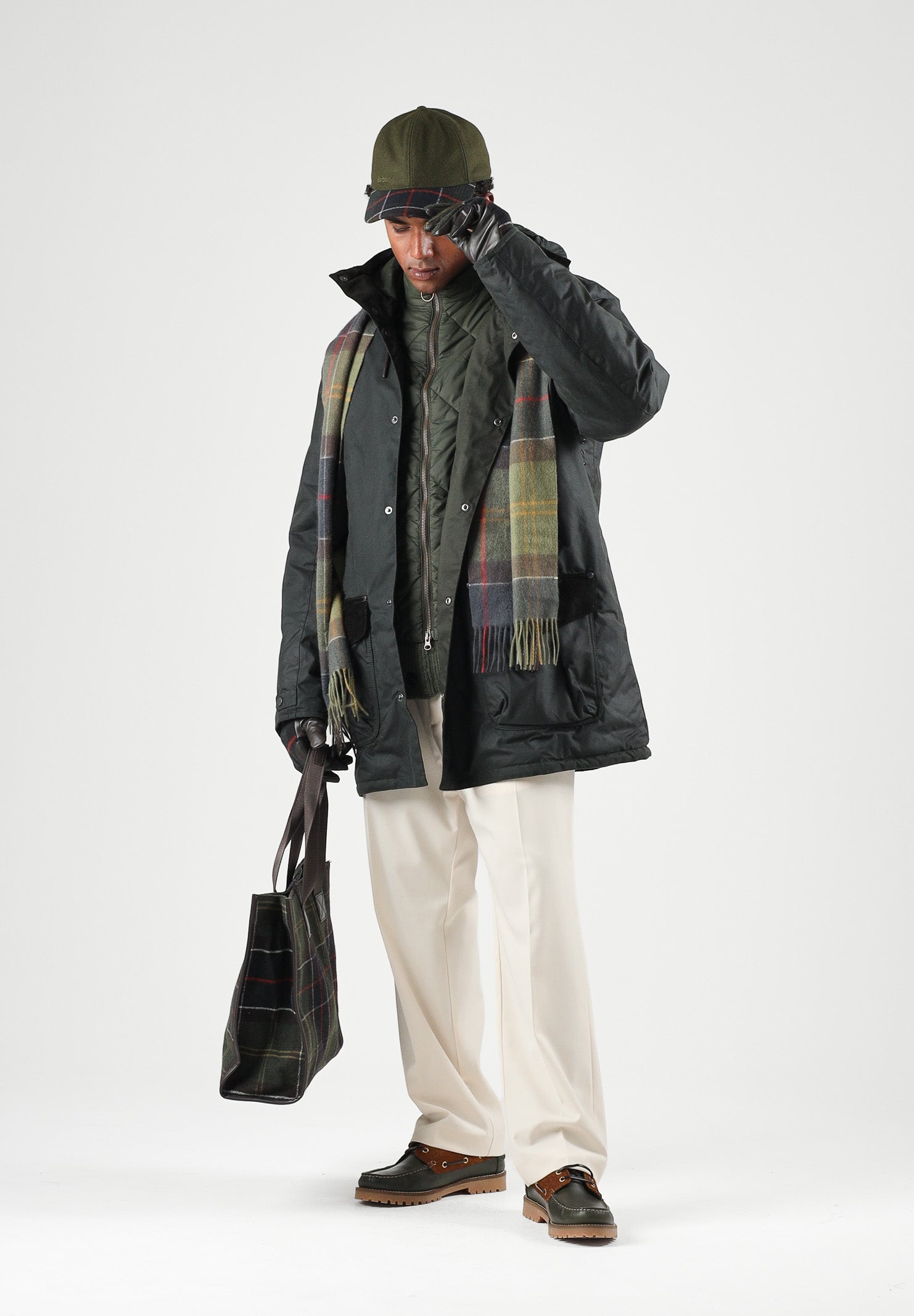 BARBOUR Parka verde salvia scuro da uomo con cappuccio avvolgente e tasche utility bicolore 262MMWX2582 SG51 BARBOUR 