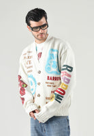 BARROW  Cardigan corto cocco per uomo e donna con stampe grafiche all-over. F6BWUACA039 412 BARROW 