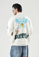 BARROW  Cardigan corto cocco per uomo e donna con stampe grafiche all-over. F6BWUACA039 412 BARROW 