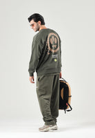 BARROW Pantaloni verde militare per uomo e donna con coulisse in vita e tasche laterali F6BWUAFP018 082 BARROW 