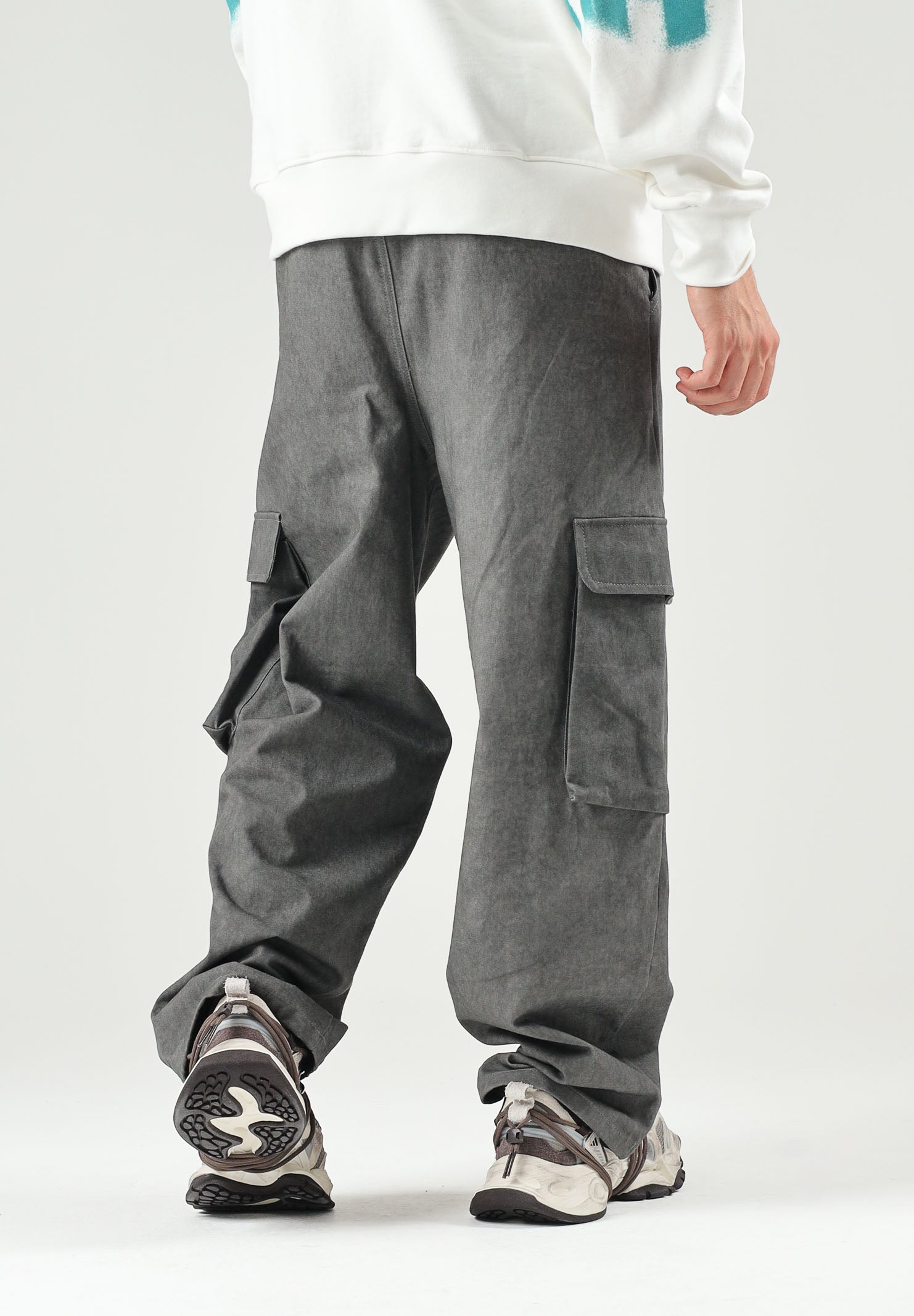 BARROW Pantaloni CARGO PANTS nero da uomo con tasconi F6BWUAPA086 110 BARROW 