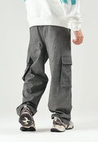 BARROW Pantaloni CARGO PANTS neri per uomo e donna con tasconi laterali F6BWUAPA086 110 BARROW 