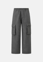 BARROW Pantaloni CARGO PANTS neri per uomo e donna con tasconi laterali F6BWUAPA086 110 BARROW 