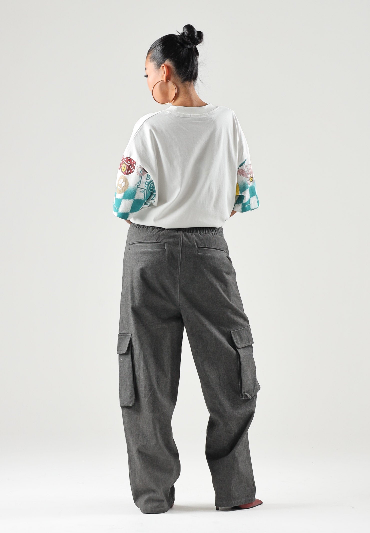 BARROW Pantaloni CARGO PANTS nero da uomo con tasconi F6BWUAPA086 110 BARROW 