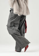 BARROW Pantaloni CARGO PANTS neri per uomo e donna con tasconi laterali F6BWUAPA086 110 BARROW 