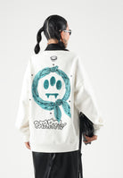 BARROW Felpa girocollo cocco per uomo e donna con stampe grafiche minimal sul petto e sul fondo. F6BWUASW055 412 BARROW 
