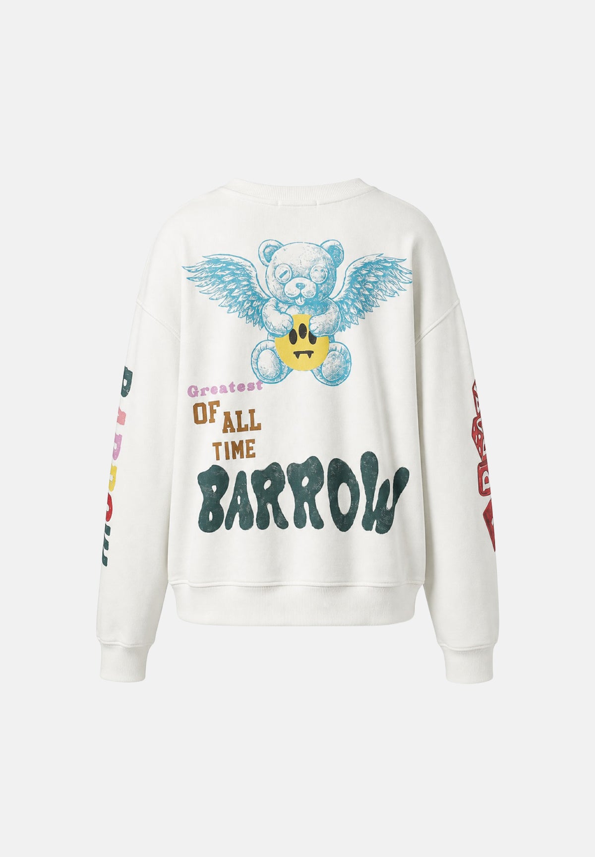 BARROW Felpa girocollo cocco per uomo e donna con stampe grafiche colorate all-over. F6BWUASW073 412 BARROW 