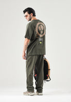 BARROW T-shirt maniche corte verde militare per uomo e donna con stampa grafica sul petto F6BWUATH062 082 BARROW 