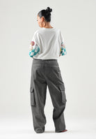 BARROW T-shirt off white per uomo e donna con stampa grafica check e loghi multicolor. F6BWUATH072 002 BARROW 