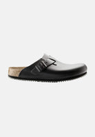 BIRKENSTOCK Ciabatta Boston nera per uomo e donna con cintuino regolabile 060194 . BIRKENSTOCK 