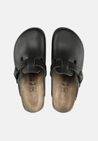 BIRKENSTOCK Ciabatta Boston nera per uomo e donna con cintuino regolabile 060194 . BIRKENSTOCK 