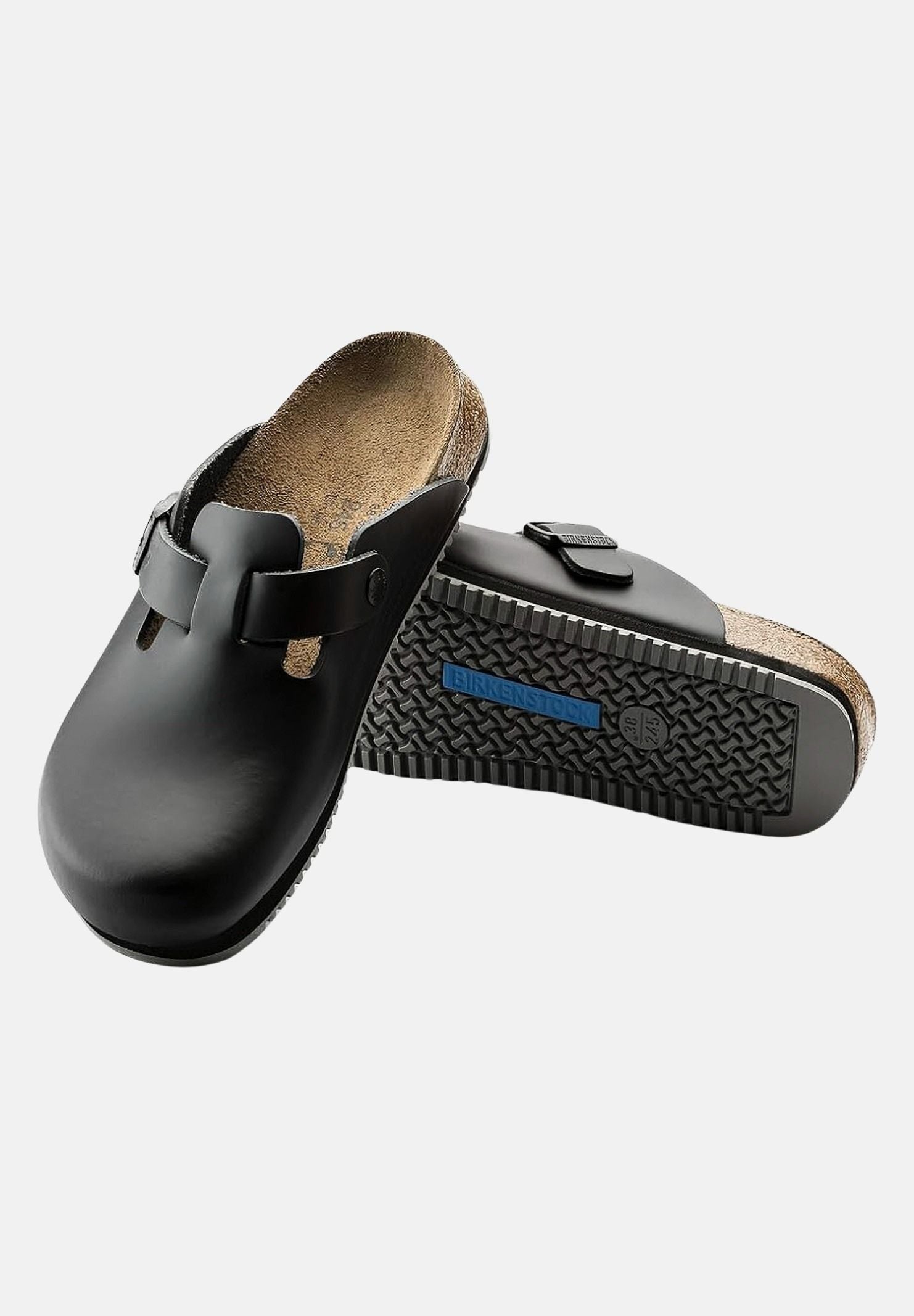 BIRKENSTOCK Ciabatta Boston nera per uomo e donna 060194 . BIRKENSTOCK 