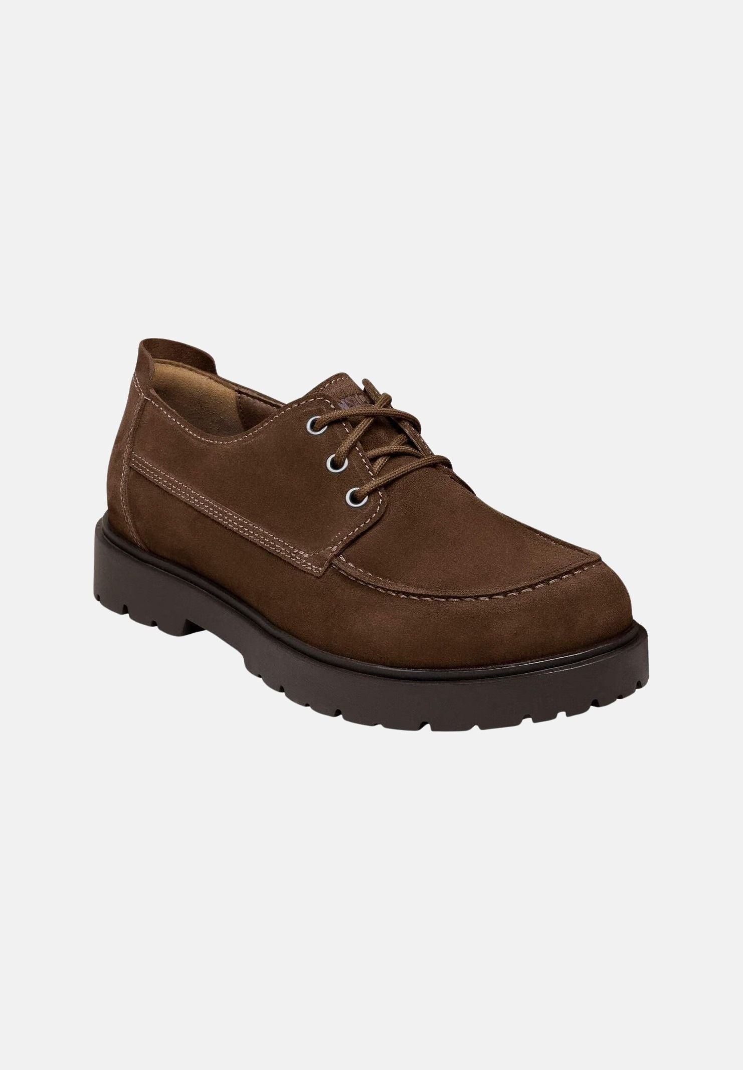 BIRKENSTOCK Scarpe stringate HIGHWOOD MOC LACE LOW Carafe marrone caffè da uomo, in pelle scamosciata, con lacci, plantare anatomico e suola profilata. 1031885 . BIRKENSTOCK 