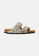 BIRKENSTOCK Ciabatta ARIZONA RIVET LOGO in pelle scamosciata, colore brand Snake Oyster, unisex 1033065 . BIRKENSTOCK 