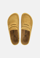 BIRKENSTOCK Mocassino NAPLES WRAPPED Sabot, cork-brown marrone chiaro da uomo in pelle scamosciata<BR/> 1033127 . BIRKENSTOCK 