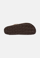 BIRKENSTOCK Sabot BOSTON beige e marrone da donna con fantasia leopardata e cinturino regolabile.<BR/> 1033324 . BIRKENSTOCK 