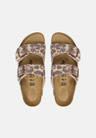BIRKENSTOCK Ciabatta ARIZONA LEO beige e marrone da donna con fantasia leopardata e doppio cinturino regolabile. 1033330 . BIRKENSTOCK 