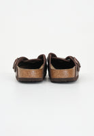 BIRKENSTOCK Ciabatte marroni per uomo e donna modello Boston 860133 . BIRKENSTOCK 