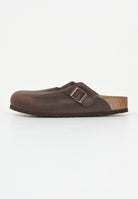 BIRKENSTOCK Ciabatte marroni per uomo e donna modello Boston 860133 . BIRKENSTOCK 