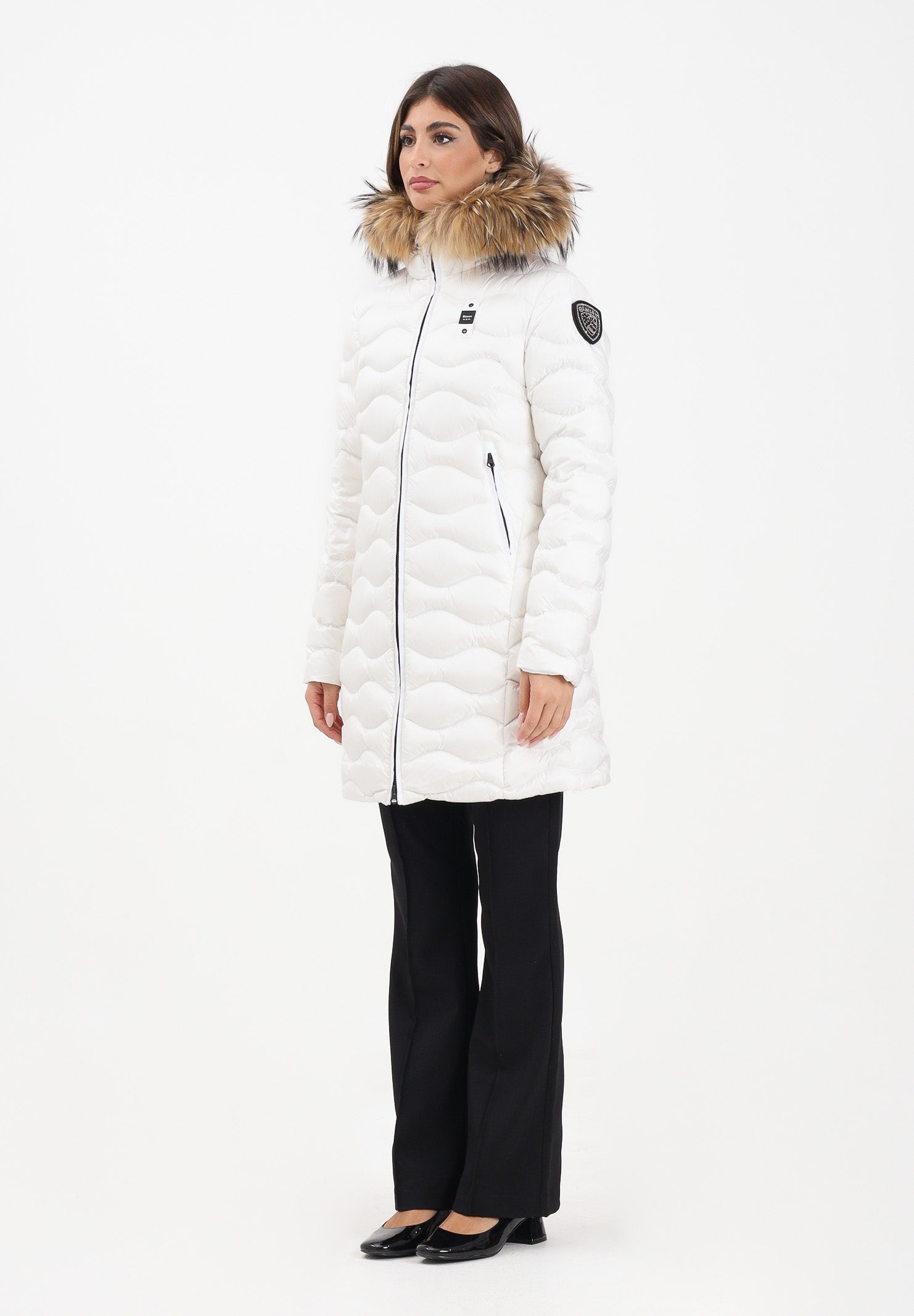 BLAUER Piumino lungo LYNEL bianco da donna 25WBLDK03527-006047 100BI BLAUER 