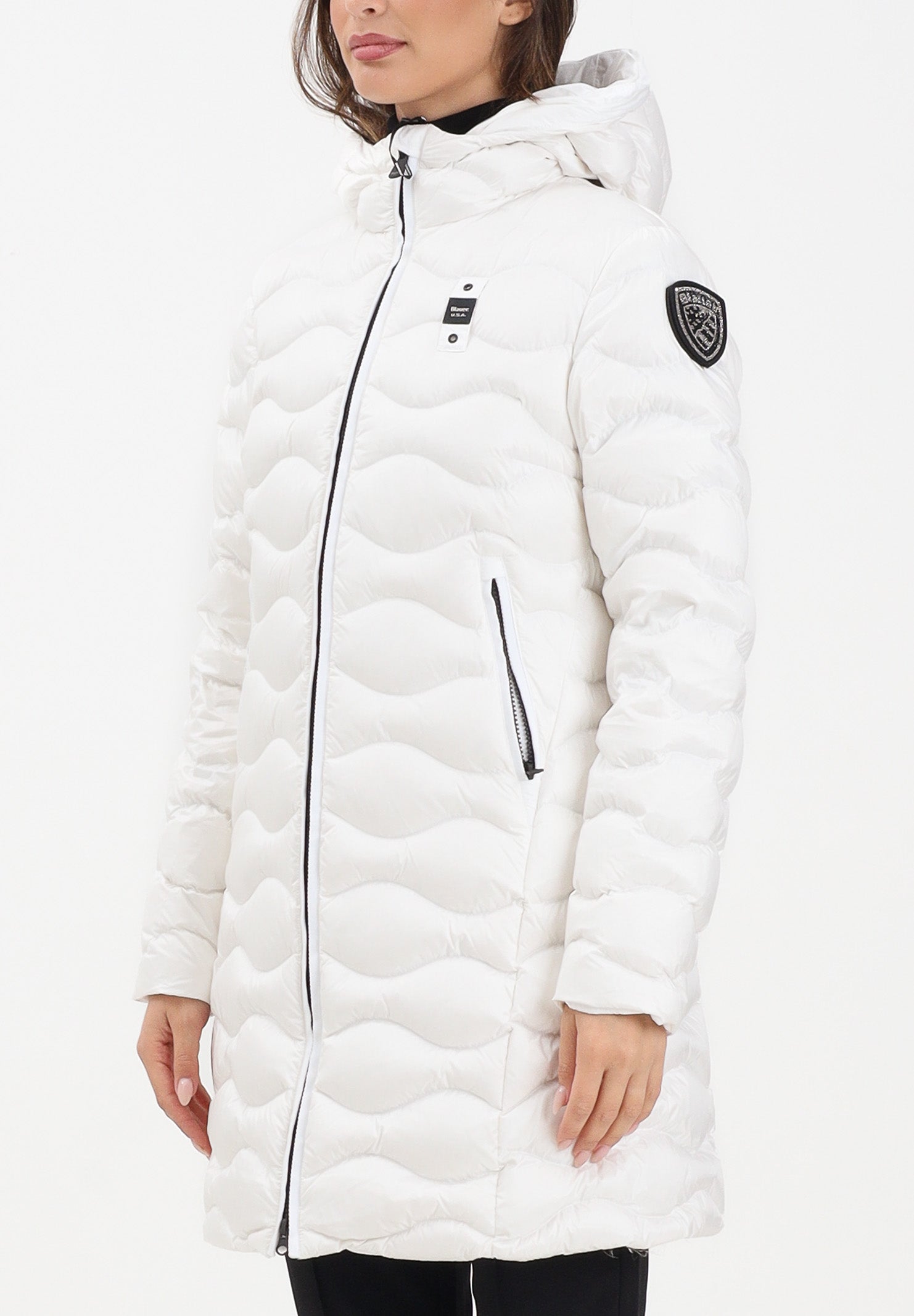 BLAUER Piumino lungo LYNEL bianco da donna 25WBLDK03527-006047 100BI BLAUER 