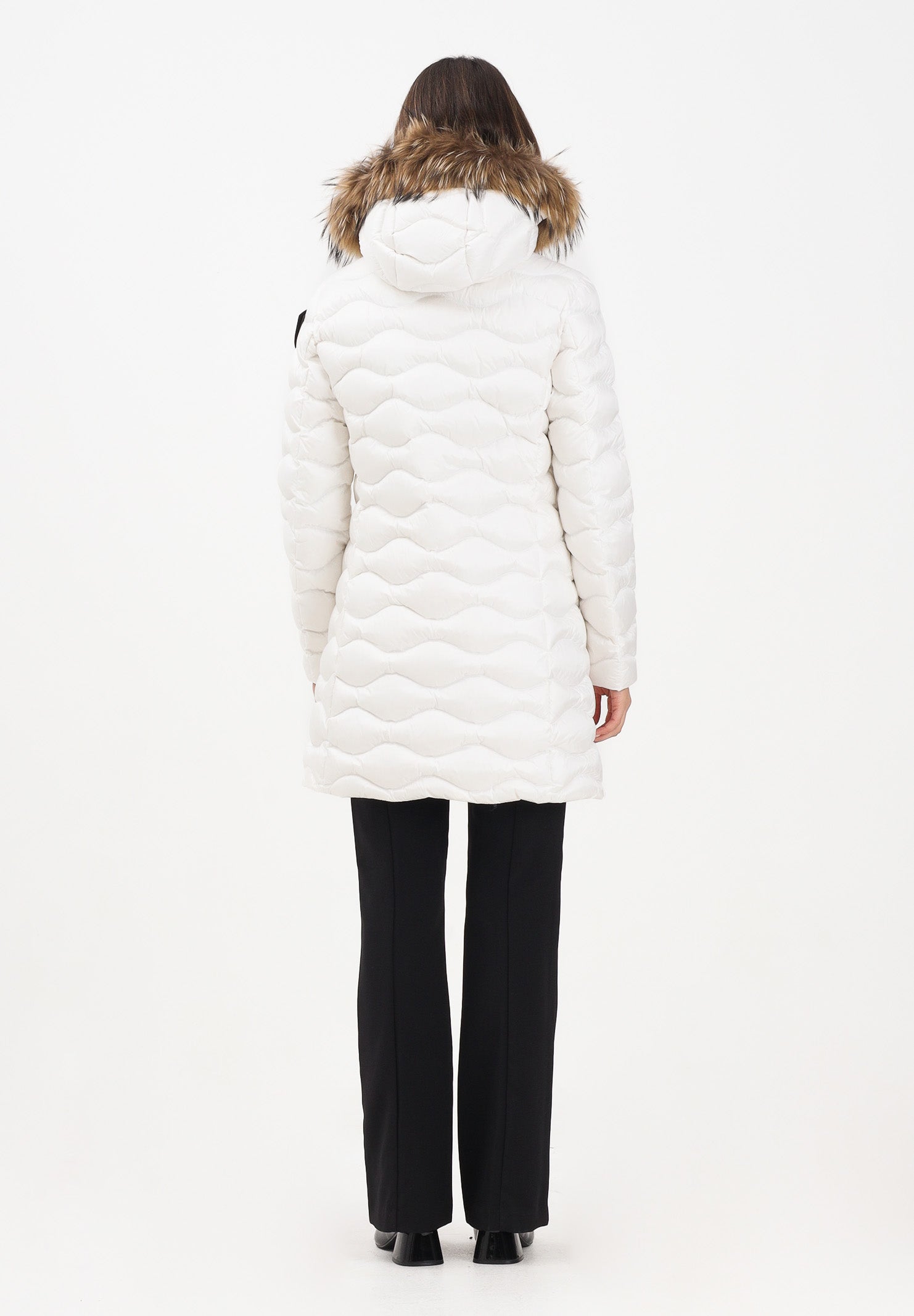 BLAUER Piumino lungo LYNEL bianco da donna 25WBLDK03527-006047 100BI BLAUER 