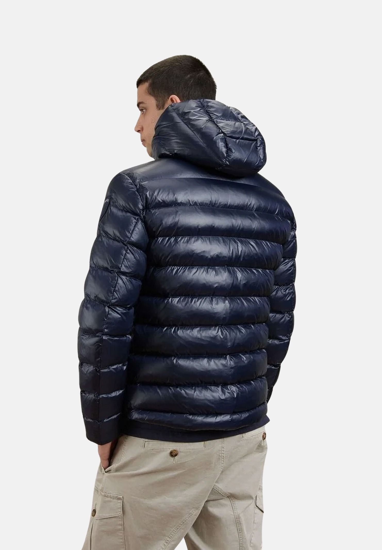 BLAUER Piumino corto ADAMS Blu interno Tabacco blu navy scuro da uomo. 26WBLUC02054-005958 888TB BLAUER 