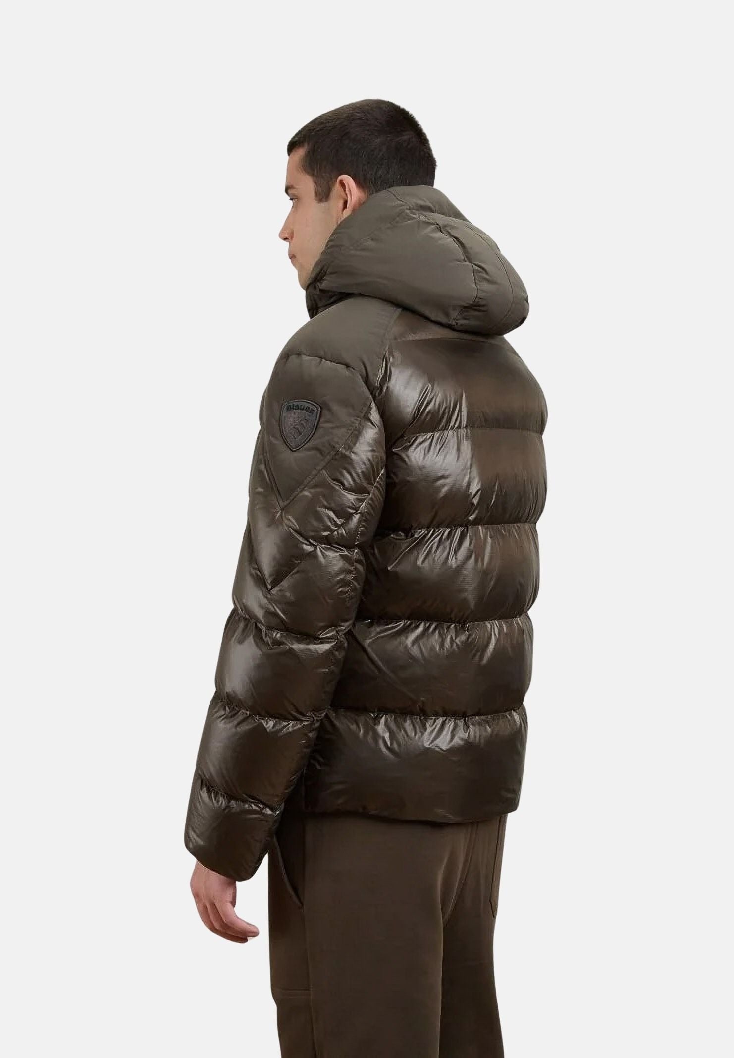 BLAUER Giubbotto KIERNAN Marrone Scuro Int. Grigio Nebbia marrone testa di moro con interno grigio da uomo in nylon micro-rip idrorepellente, con imbottitura sintetica Sorona® Aura, cappuccio removibile, zip frontale integrale, tasche laterali con z 26WBLUC02352-005958 382EB BLAUER 