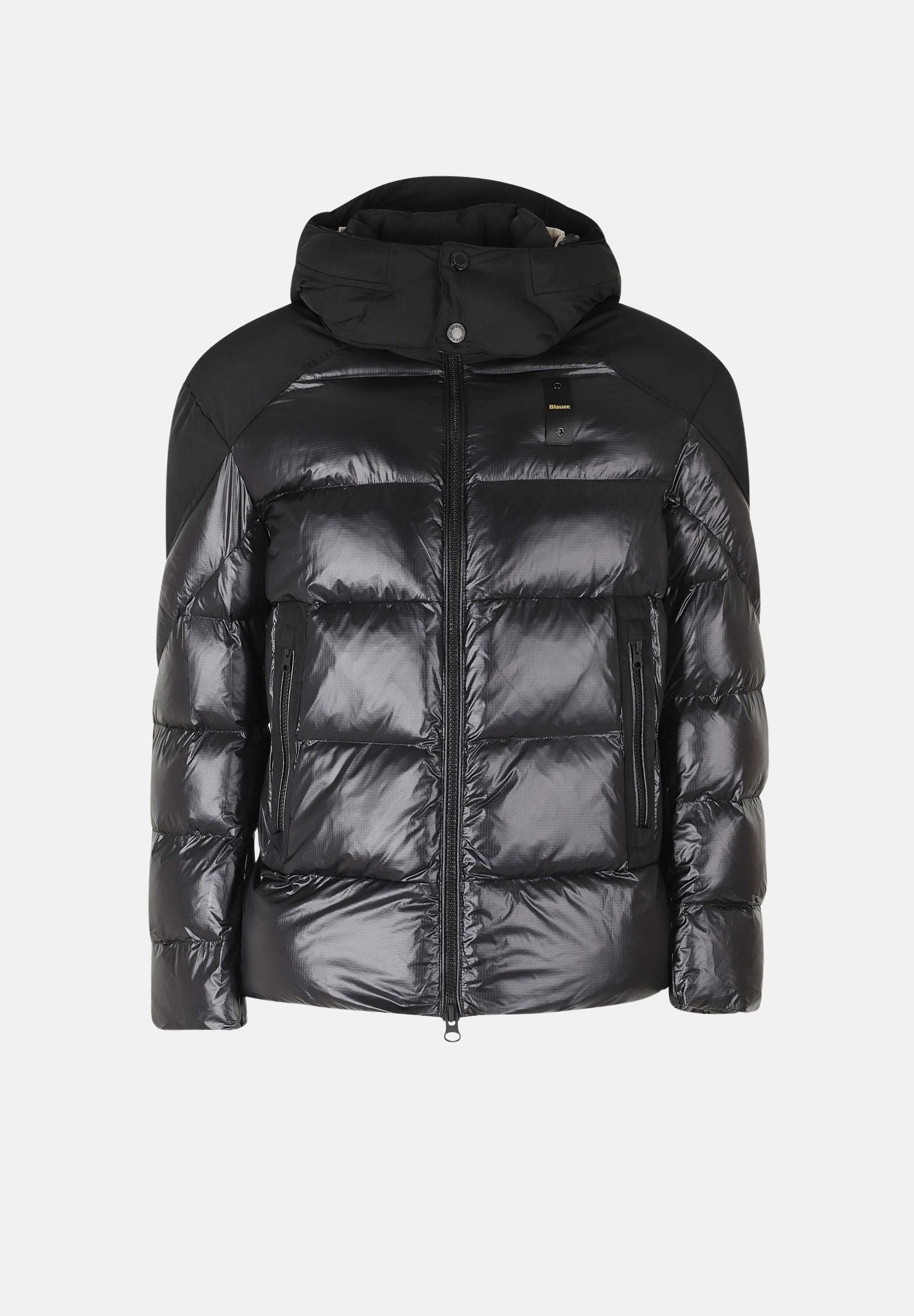 BLAUER Piumino corto KIERNAN Nero interno Beige nero da uomo. 26WBLUC02352-005958 999EI BLAUER 